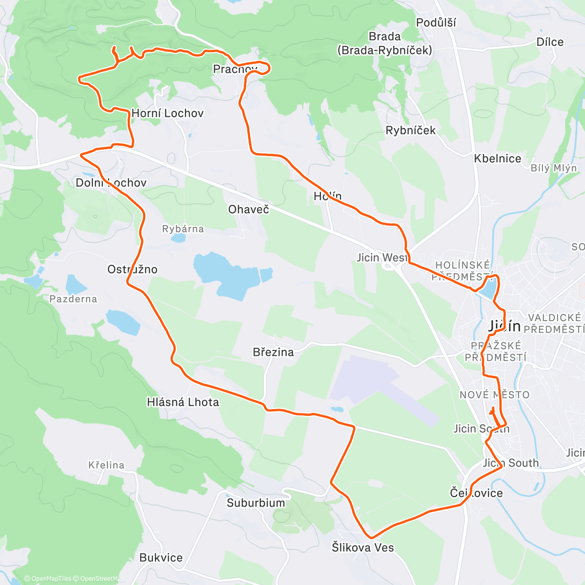 Карта физической активности (22km @ 4:57/km @ 131bpm 🌨️💨)