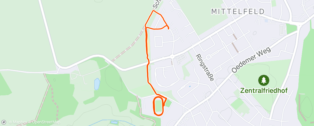 Map of the activity, Abendlauf