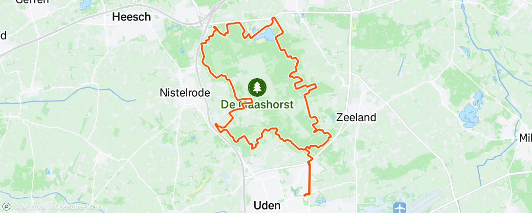 Map of the activity, Rondje MTB na het eten
