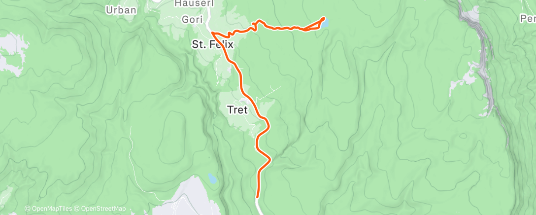Map of the activity, Escursione mattutina