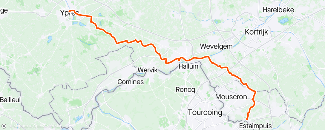 Map of the activity, Belgium Paths.