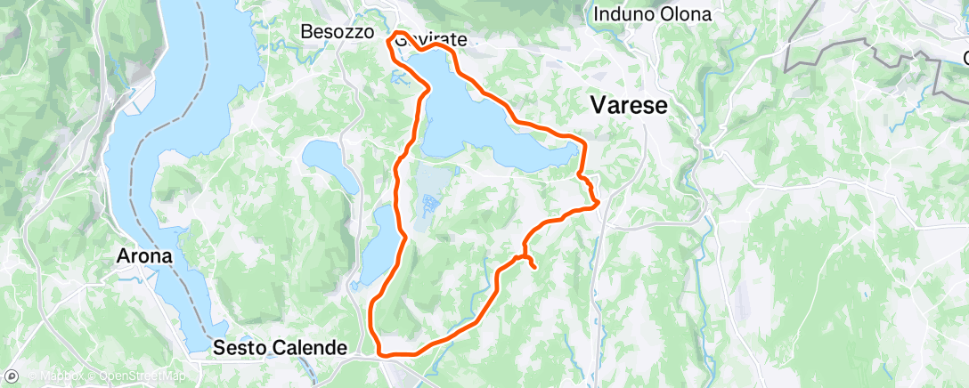 Map of the activity, Lunch Ride