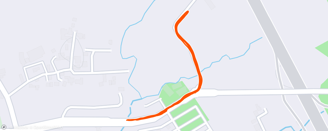 Map of the activity, Evening Run -zone 2