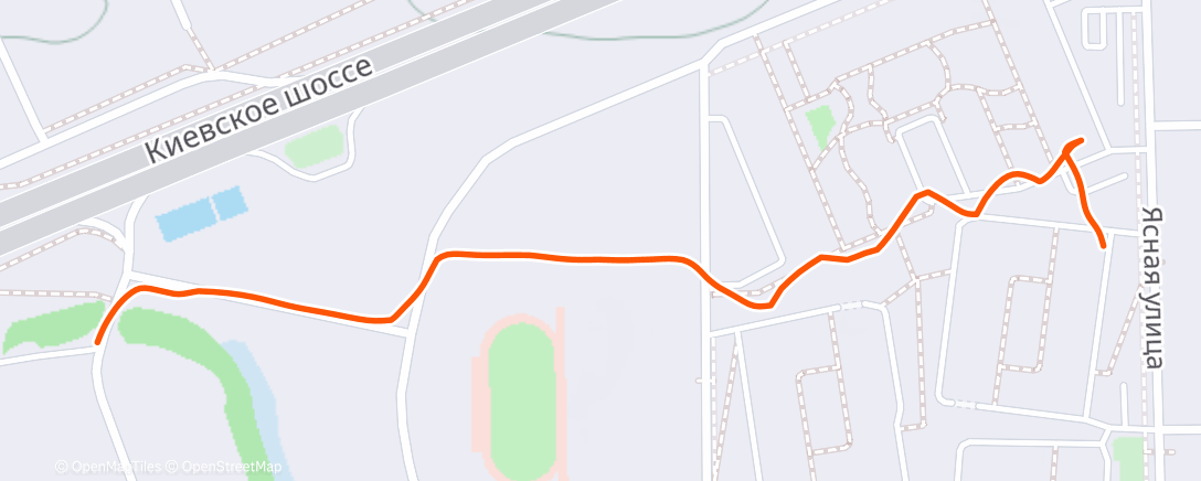 Map of the activity, Evening Walk