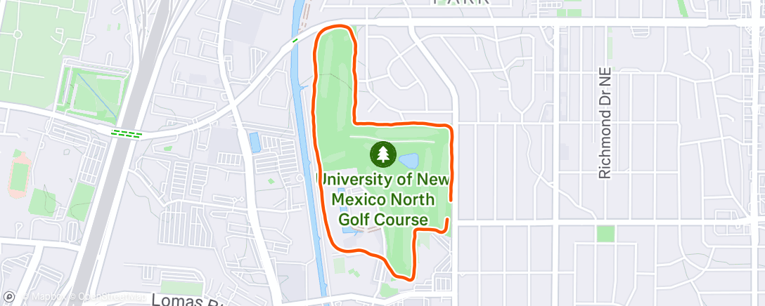 Map of the activity, Evening Trail Run