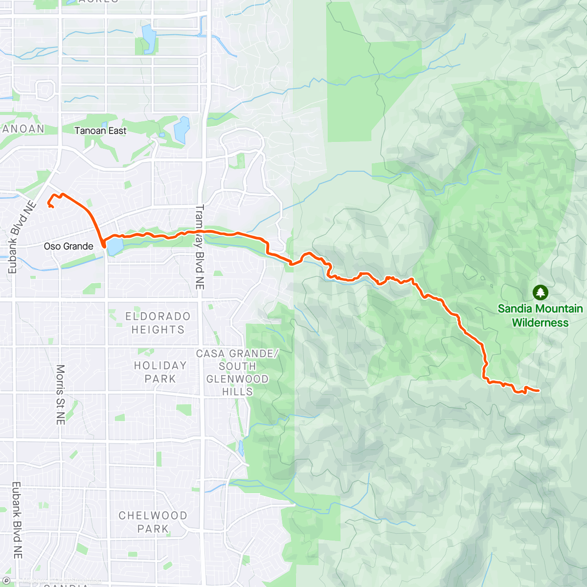 Mappa dell'attività Classic NM Mountain Run