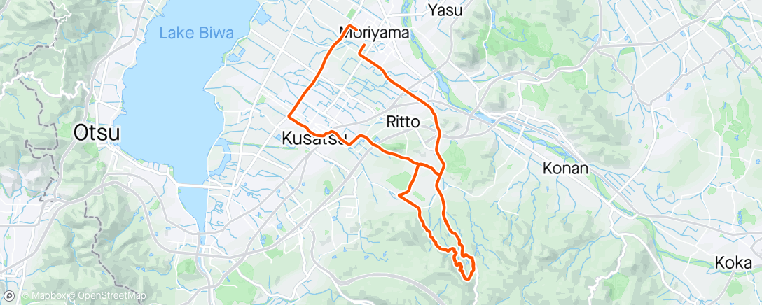 Map of the activity, ロード　ぬるポタゆるクライムで1000up