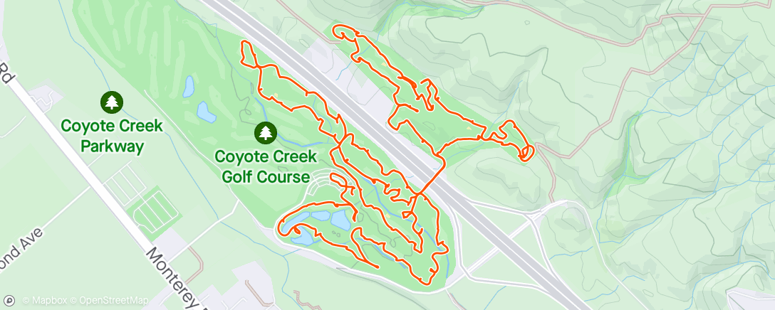 「Coyote Creek - Golf, not Ride!」活動的地圖