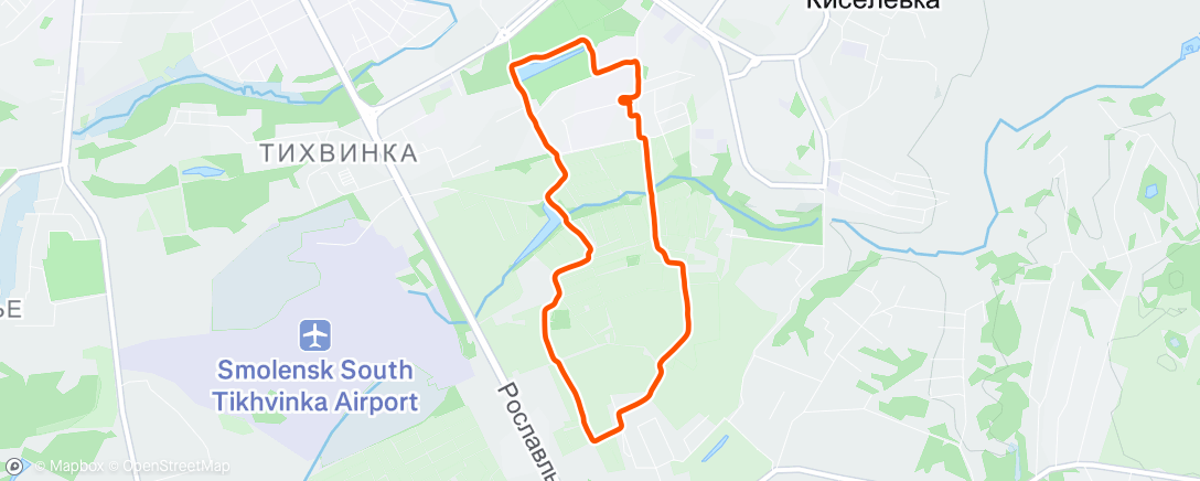 Map of the activity, Утренний забег