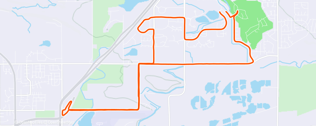 Map of the activity, Morning Run