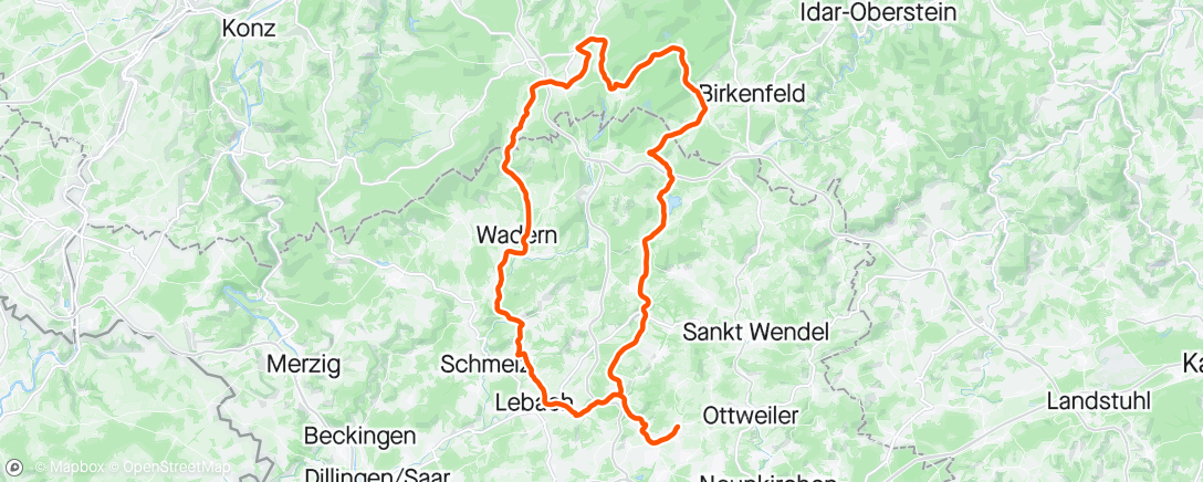 Mapa da atividade, RTF Eppelborn mit An- und Abfahrt