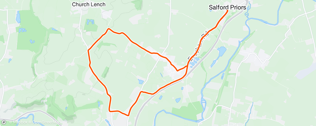 Map of the activity, Lunch Run