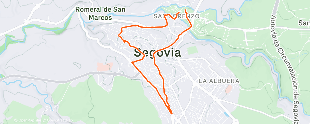 Map of the activity, Caminata de mañana