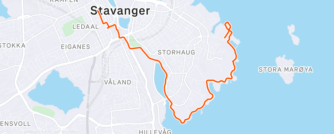 Map of the activity, Lunch Run