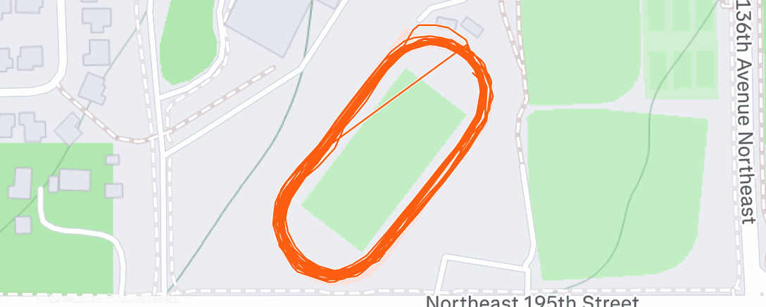 Map of the activity, 5k tempo