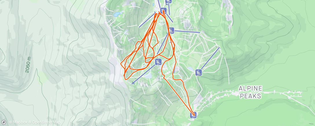 Map of the activity, Lunch Alpine Ski