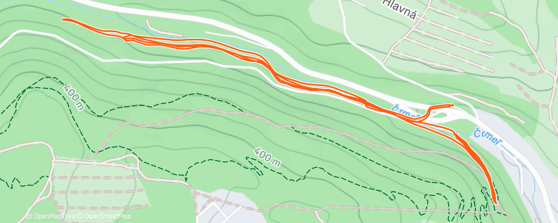 Map of the activity, Morning Run