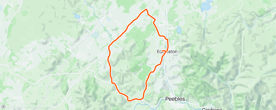 Map of the activity, Tour of the Meldons TT - 46:01 (1st)