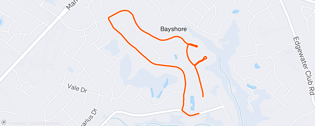 Map of the activity, Lunch Run