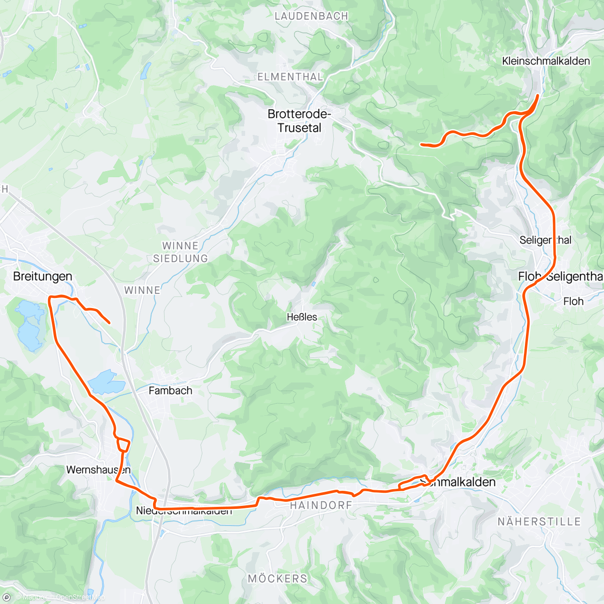 Map of the activity, Mommelstein Gravel