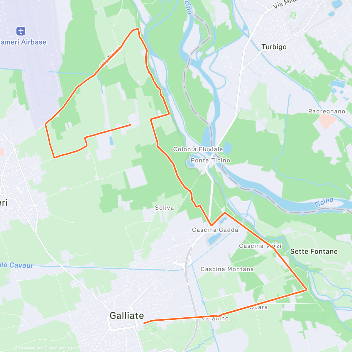 Map of the activity, 35 KM RUN 💪 in 2h:34’:32” - pace of 4’:24”/km ❤️ TOKYO MARATHON I’M COMING