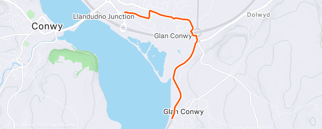 Map of the activity, To gym