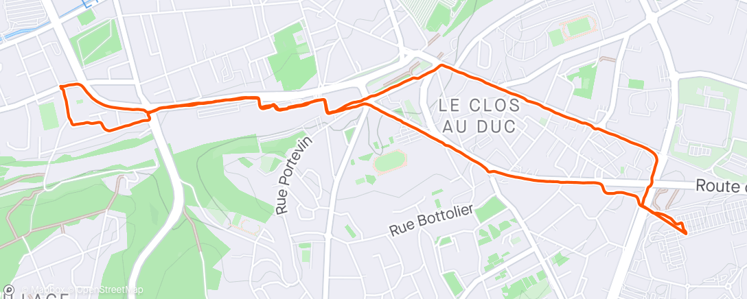 Map of the activity, Marche le midi