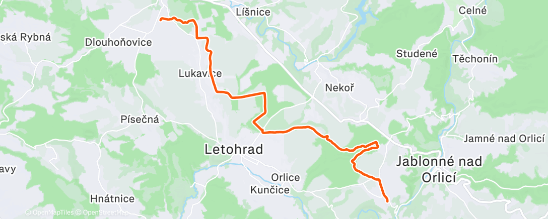 Map of the activity, Morning Trail Run