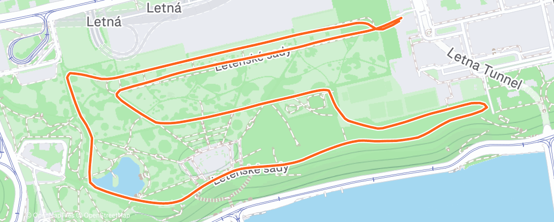 Карта физической активности (Letenské sady 🏃❄️🕖)