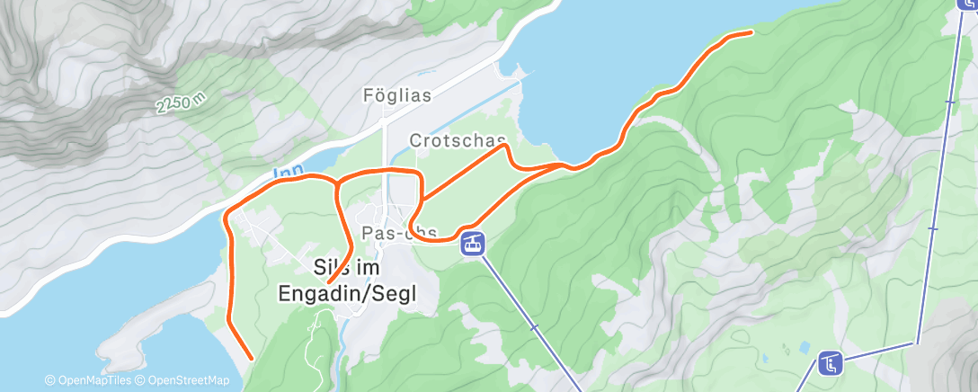 Карта физической активности (Ski nordique le midi)