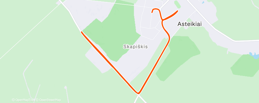 Map of the activity, Loose snow today almost everywhere