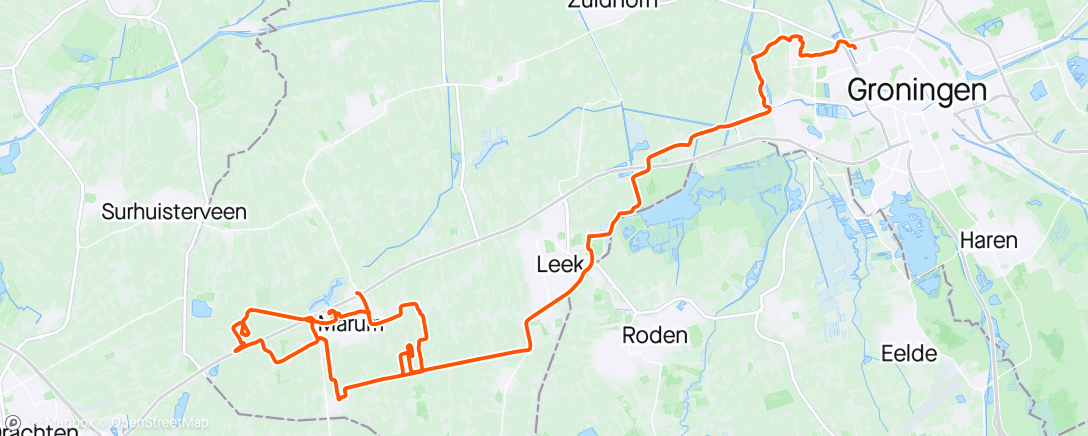 Map of the activity, MTB route Marum