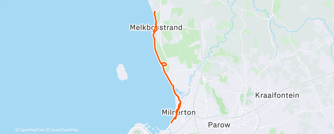 Map of the activity, Cycling