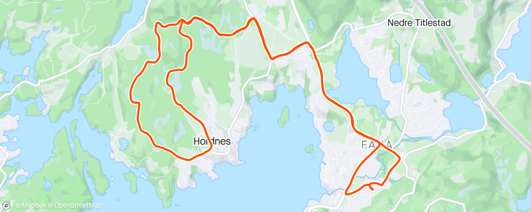 Map of the activity, Hordnesskogen 🔵