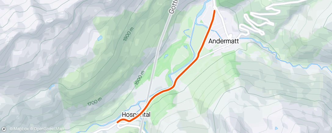 Map of the activity, ROUVY - Alpenbrevet - Furkapass from Andermatt