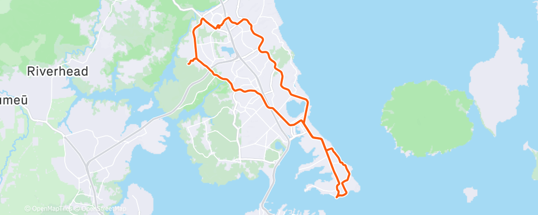 Map of the activity, Evening Ride