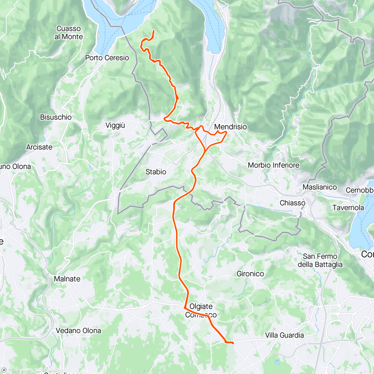 Map of the activity, Serpiano