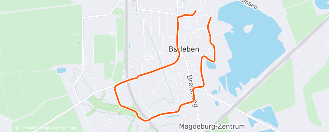 Map of the activity, Morning Run