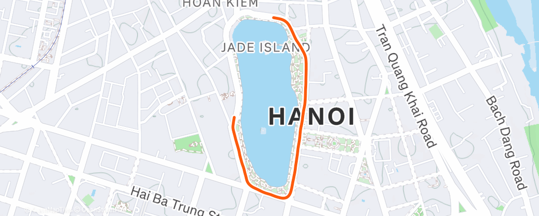 Map of the activity, Morning Run