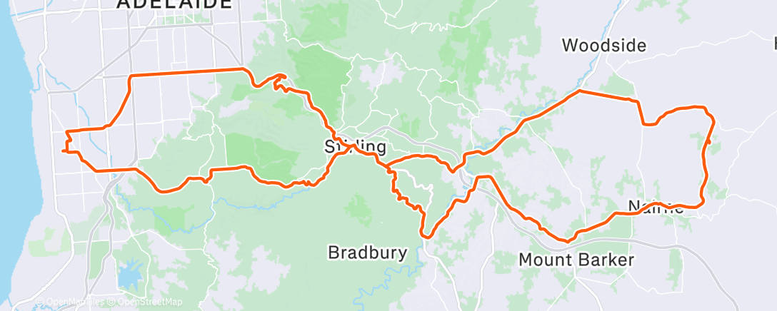Map of the activity, Morning Ride
