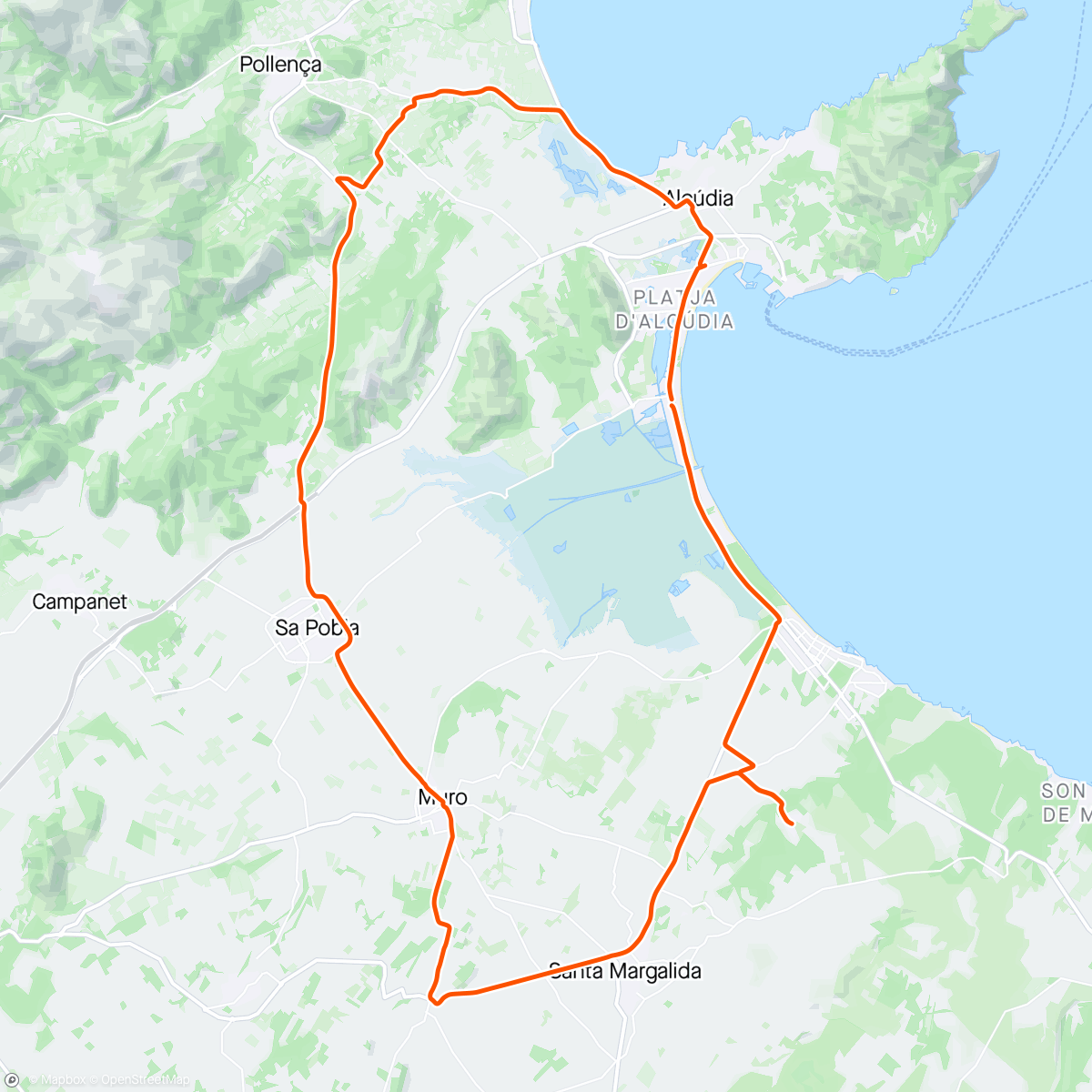 Карта физической активности (Last ride in Alcuds…)
