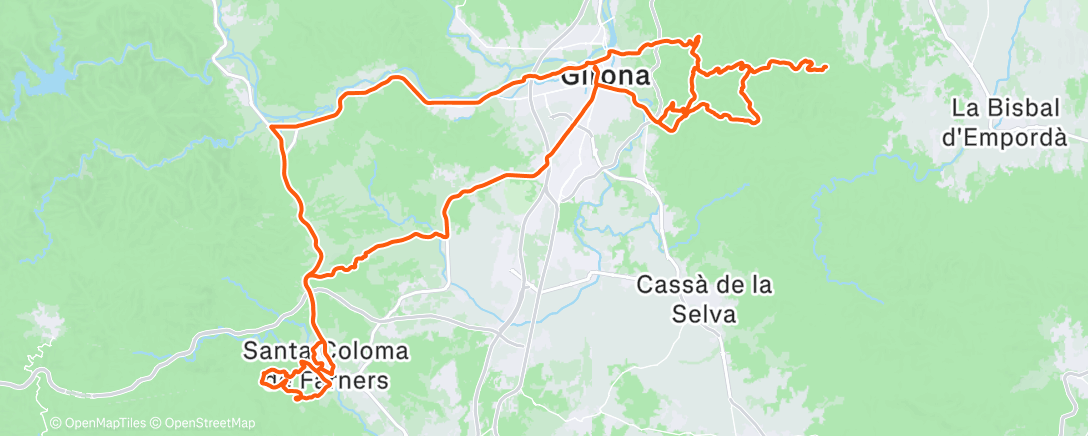 Map of the activity, Mountainbike-Fahrt am Morgen