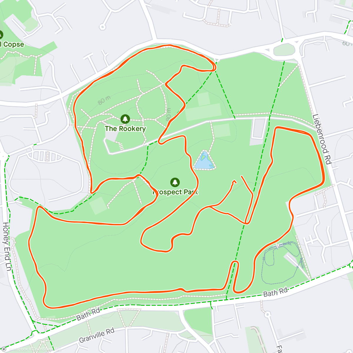 Map of the activity, Race for Life Trail 10k