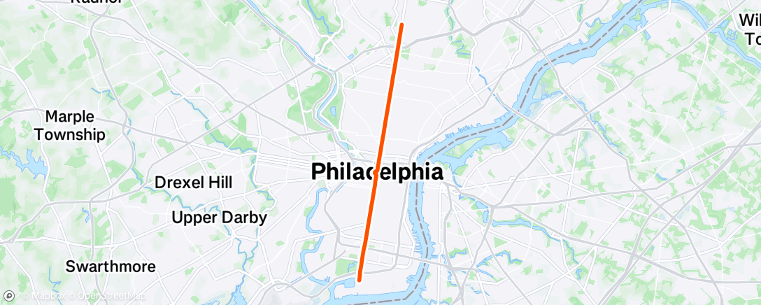Map of the activity, Broad Street run
