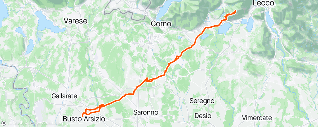 Map of the activity, Monte Cornizzolo