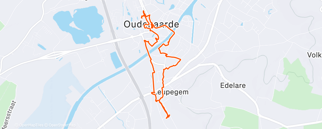 Карта физической активности (Oudenaarde in kerstsfeer)