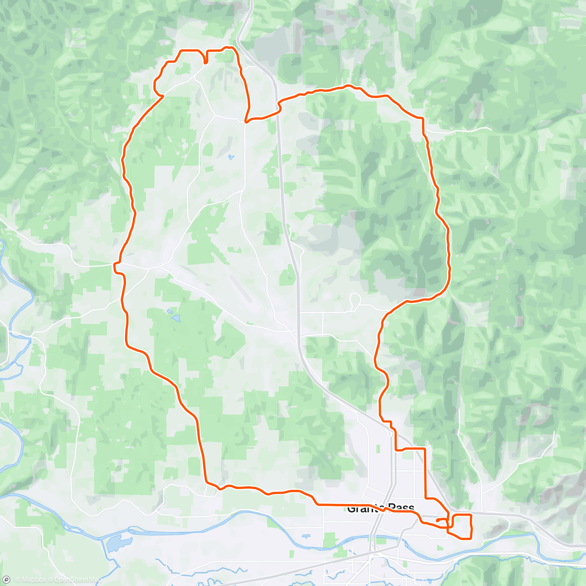 Map of the activity, Grants Pass Hot Loop