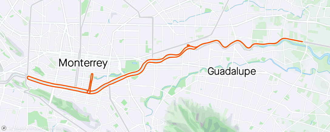 Map of the activity, IM 70.3 Mty