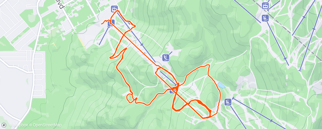 Map of the activity, Ski