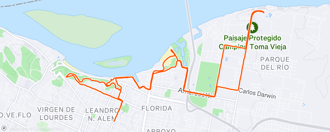 Mapa de la actividad (Morning Run)